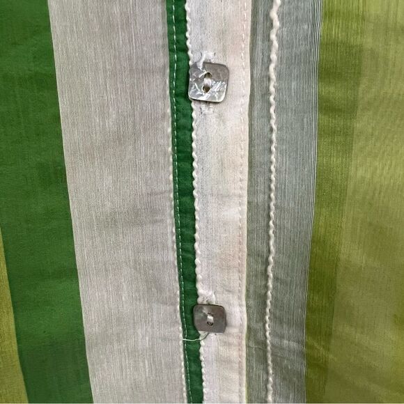 J ‘ Envie sheer striped sheer button down. Size 8 - Picture 3 of 8